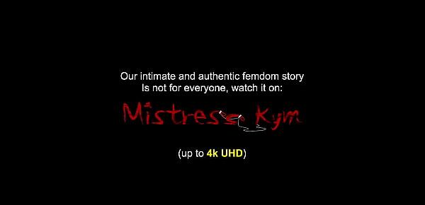 Femdom Facesitting her sub in Chastity - Mistress Kym Story